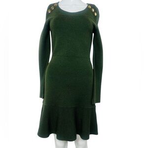 Zara Dark Green Long Sleeve Dress